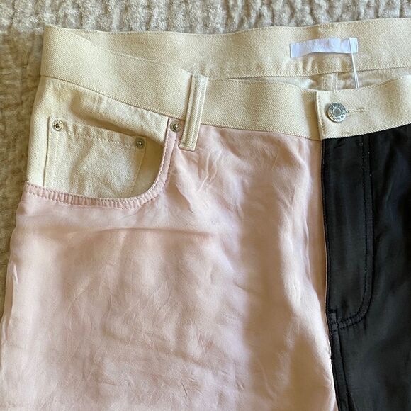 Helmut Lang Mens Patchwork Jeans - Pink, Black, Yellow, Ivory - Picture 3 of 7